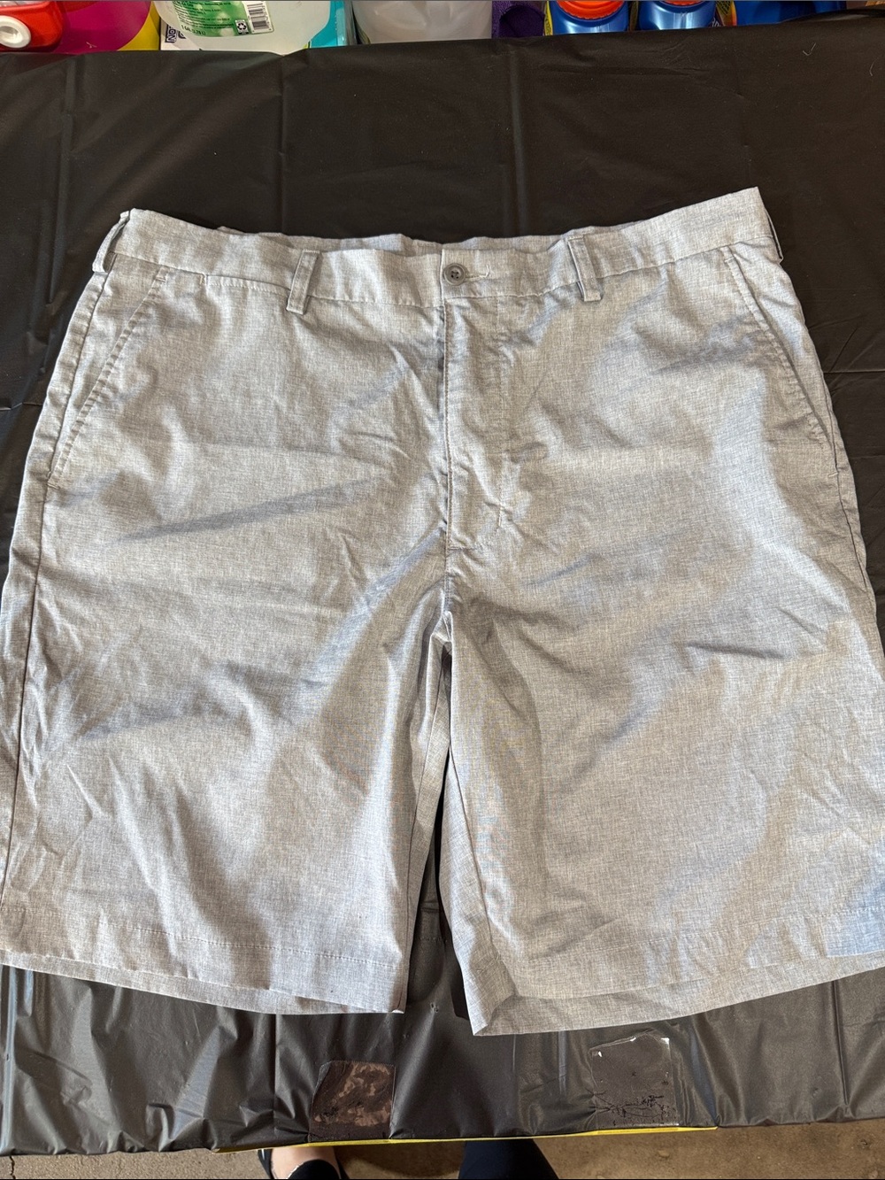 PGA Tour Men's Light Gray Flat Front Shorts